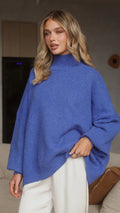 Harita Knitted Sweater - Blue