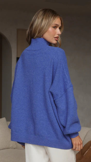 Harita Knitted Sweater - Blue