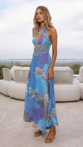 Skye Maxi Dress - Blue Floral
